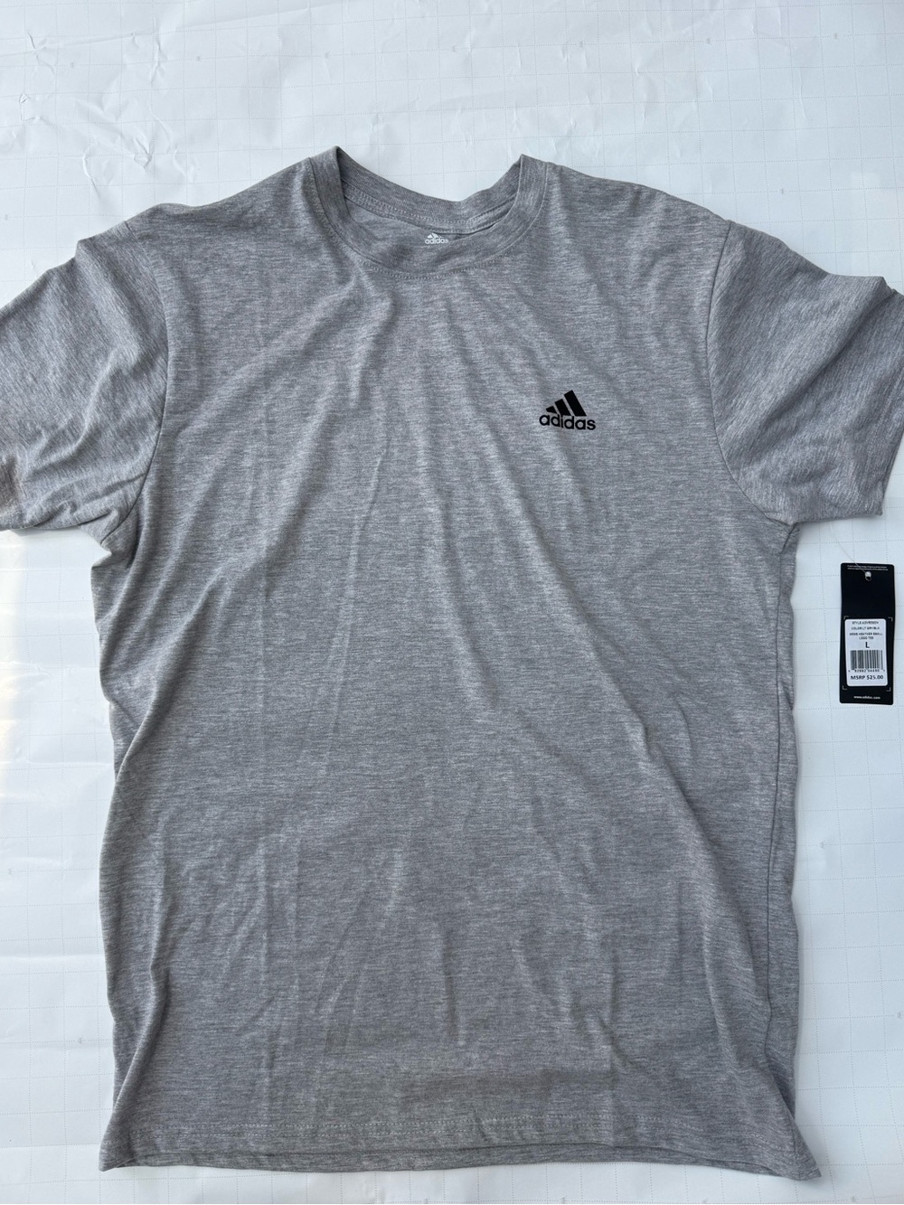 Adidas Golf Gray Crew T Shirt - Size L - NWT